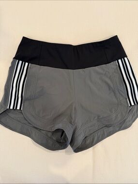 Women’s Gray/Olive Athletic Shorts with Black Waistband